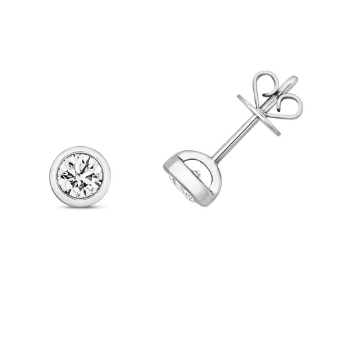 Diamond Studs For Women 0.50ct 18ct w/g